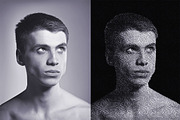 Text Portrait Photoshop Action preview 6