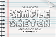 Simple Sketch - Hand Drawn Font, a Handwritten Font by Sahira Studio (Thumbnail 1 of 4)