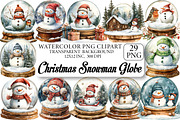 Christmas Snowman Globe Clipart, an Illustration by DreamPrint404 (Thumbnail 1 of 6)