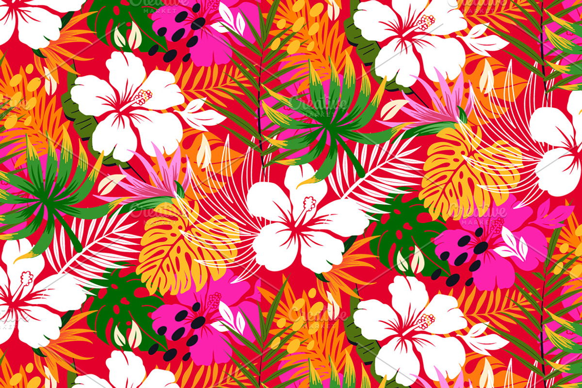 Vibrant Tropical Paradise Pattern, a Pattern Graphic by MISS CHATZ (Photo 3 of 3)