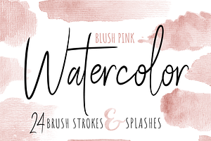 Watercolor Brush TextureBlush Pink