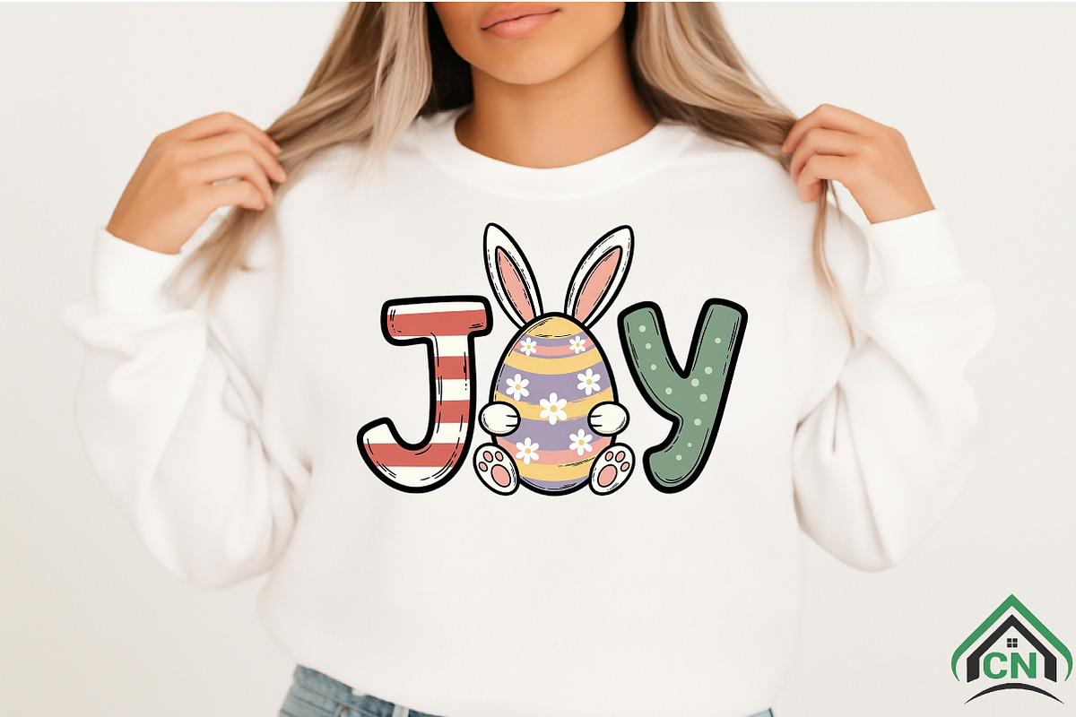 JOY Easter Bunny Egg Png, an Illustration by Craft Nest (Photo 2 of 4)