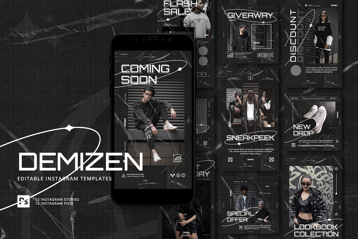 Demizen - Instagrm Templates, a Social Media Template by Rakyu (Photo 1 of 7)
