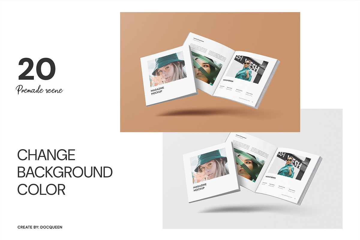 Square Magazine / Brochure Mockup, a Books & Magazine Mockup by Mockup Supper (Photo 2 of 22)