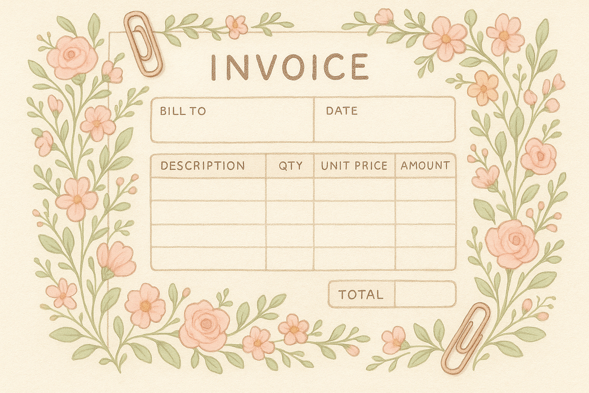 Cute_invoice_layout, an Illustration by BlakeStudio9 | blakestudio9 ...