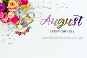 August Script Font Bundle, a Script Font by OnTheSpotStudio (Thumbnail 1 of 7)