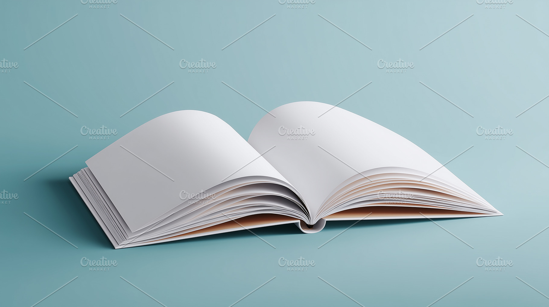 Open blank book on a smooth blue, a School & Education Photo by MistyDay