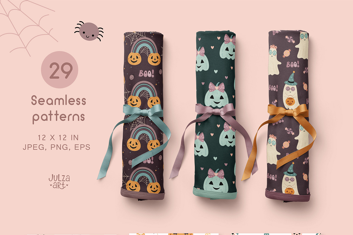 Retro Groovy Halloween Collection, a Seasonal Illustration by JulzaArt (Photo 5 of 10)