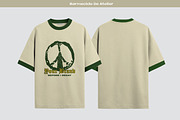 Oversized ringer t-shirt mockup, an Apparel Mockup by Barmecide Mockup Studio (Thumbnail 1 of 4)