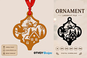 Christmas Scene Ornaments, a Decorative Illustration by OTVEY DESIGN (Thumbnail 2 of 9)
