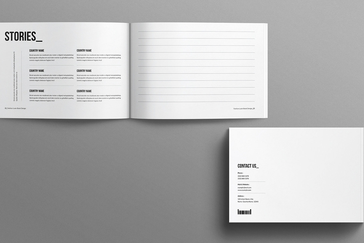 Fashion Lookbook Template Landscape preview 8