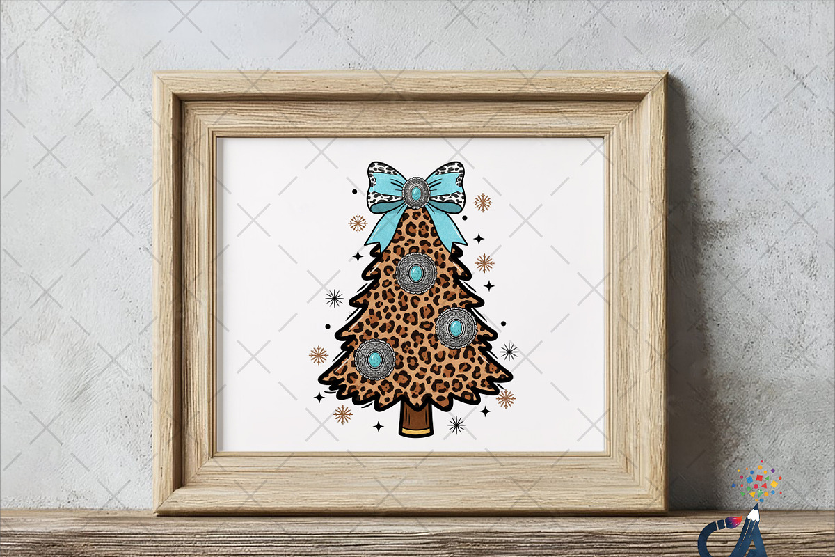 Christmas Leopard Print Tree With Bo, an Illustration by Creative Art (Photo 2 of 6)