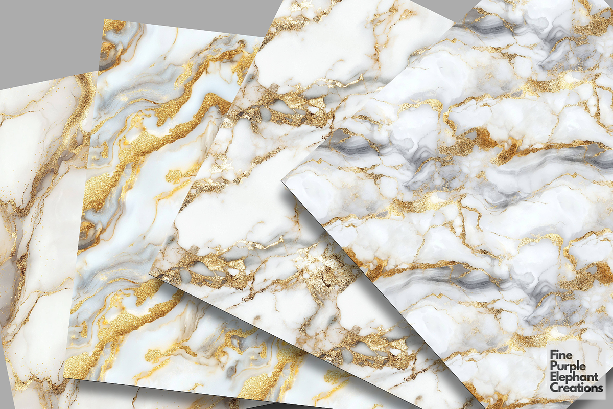 White Gold Marble Texture Granite, a Pattern Graphic by Fine Purple Elephant (Photo 3 of 5)
