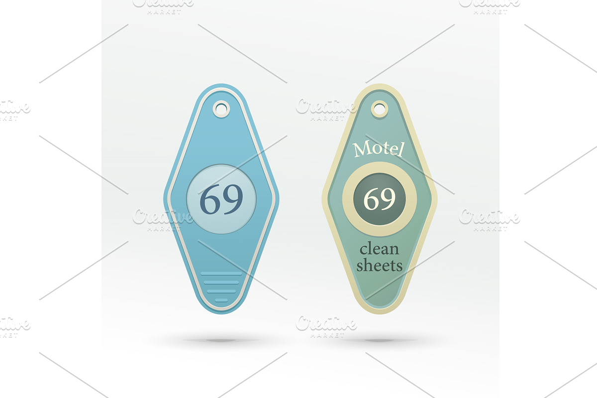 a motel vintage keychains plastic on, an Object Illustration by IfH
