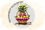 Summer Pineapple Clipart PNG Bundle., an Illustration by SVGArt (Thumbnail 8 of 9)
