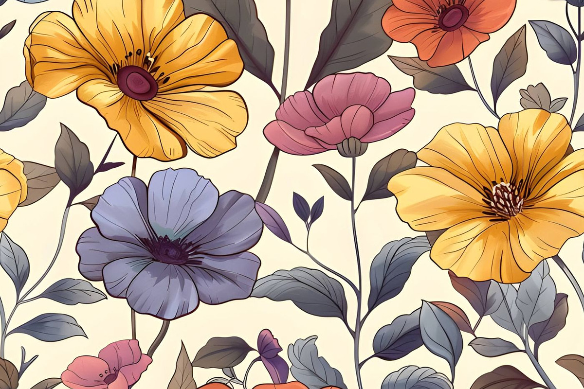 Wildflower Garden Seamless Pattern, a Pattern Graphic by UniqueMe (Photo 5 of 14)