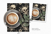 Retro Halloween Skulls, a Decorative Illustration by rileyBgraphics (Thumbnail 3 of 7)