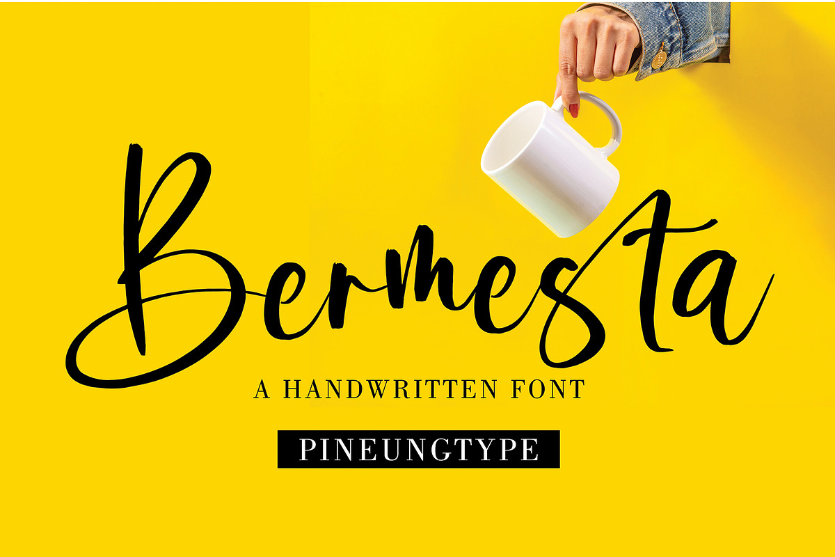 Bermesta, a Script Font by pineungtype (Photo 1 of 8)