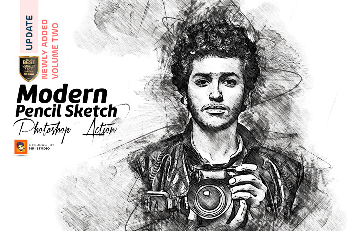 Modern Pencil Sketch PS Action