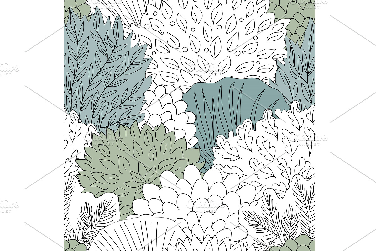 Doodle hand drawn forest in linear, an Animal Illustration by Toltemara