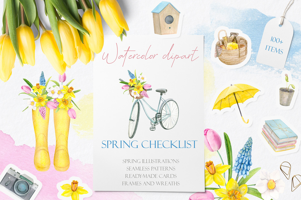 Watercolor Bundle Four Seasons., a Seasonal Illustration by NataliArkushArt (Photo 2 of 65)