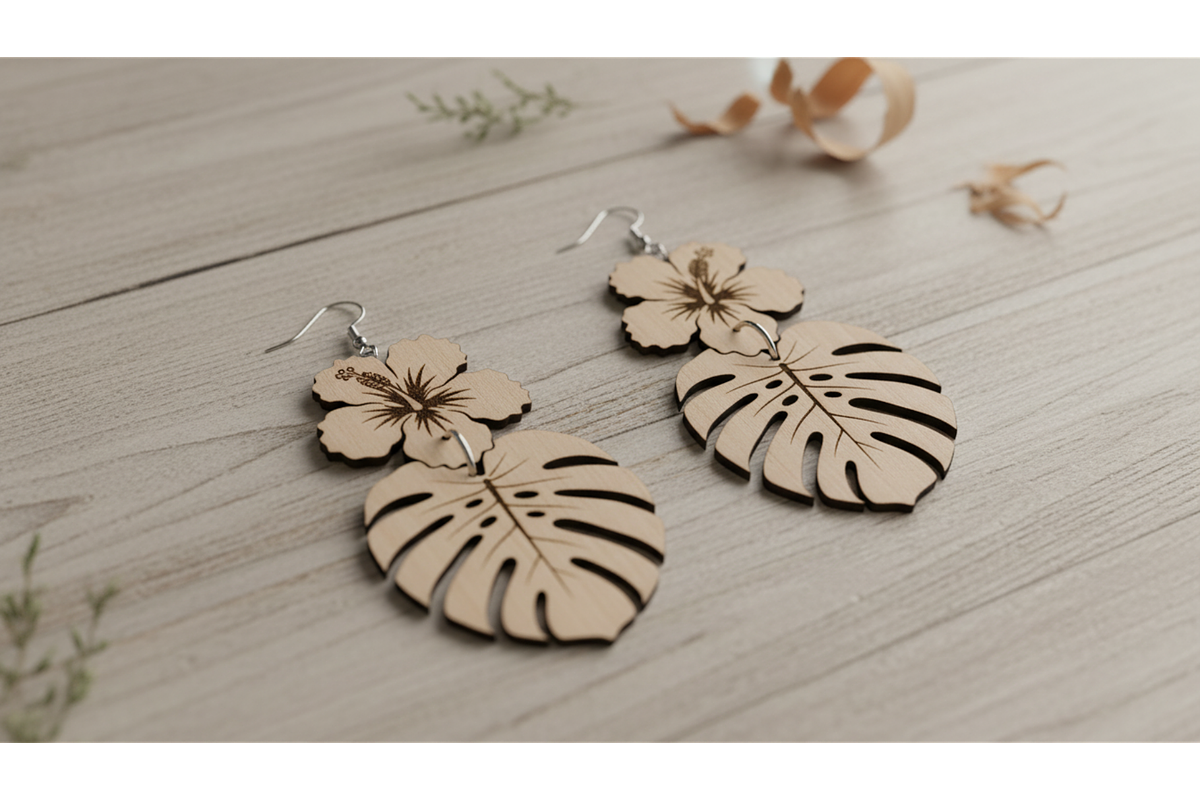 Elegant Floral Earring Set, a Graphic by musafir_fashion (Photo 4 of 11)