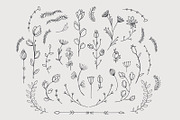 90 hand drawn floral elements set, a Decorative Illustration by Anttoniu (Thumbnail 3 of 3)