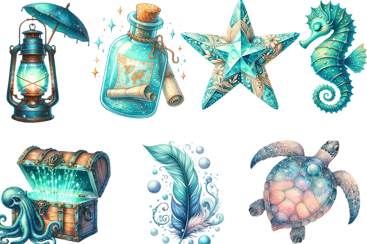 The Magical Ocean Sublimation Bundle, an Illustration by Designking (Photo 3 of 4)