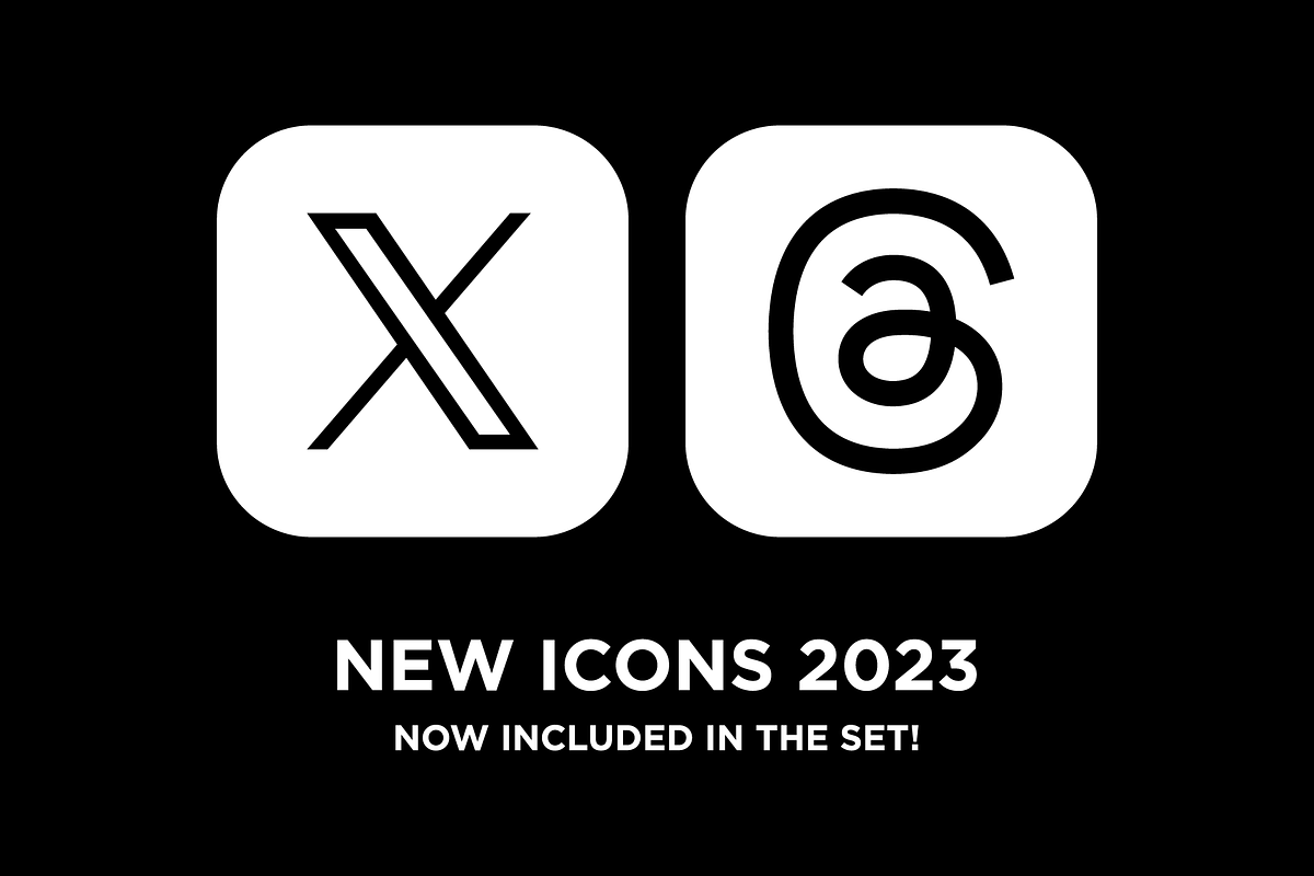 White Rounded Square Social Icons, an Icon by Running With Foxes