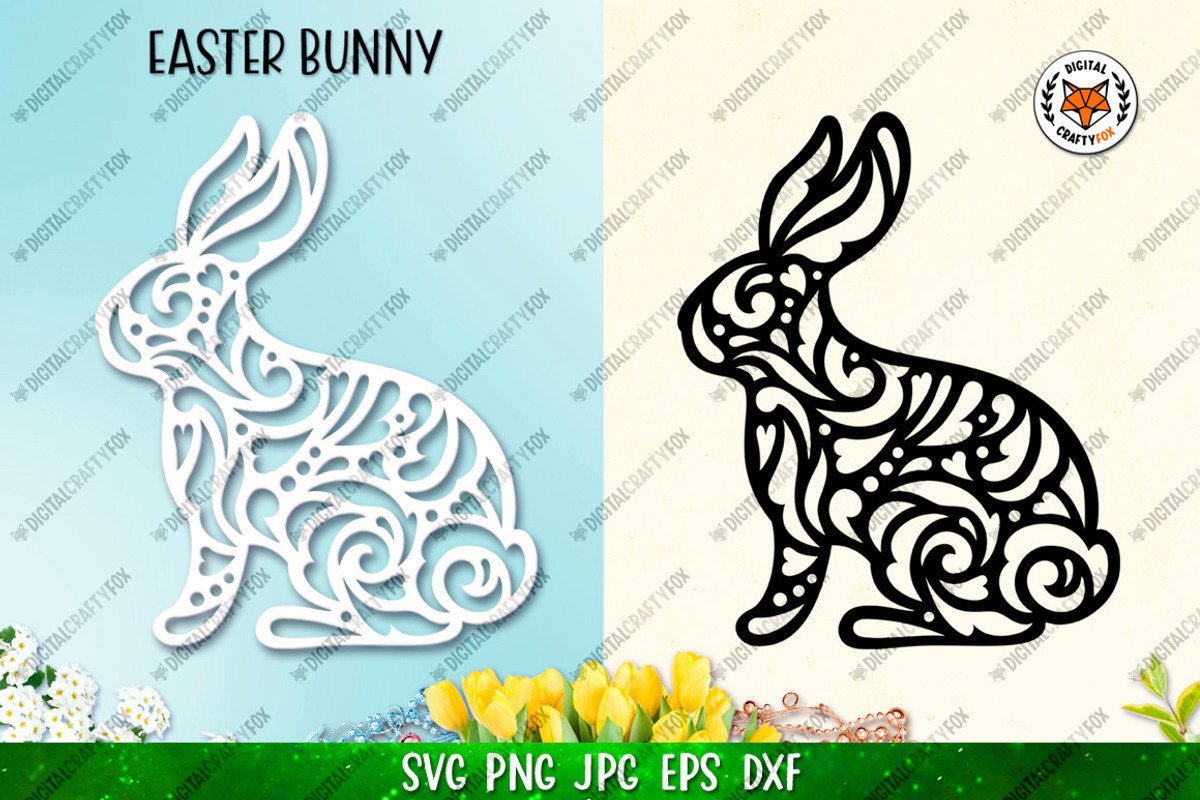 Easter Bunny Collection,Floral Bunny, an Animal Illustration by Digital_Craftyfox (Photo 6 of 20)