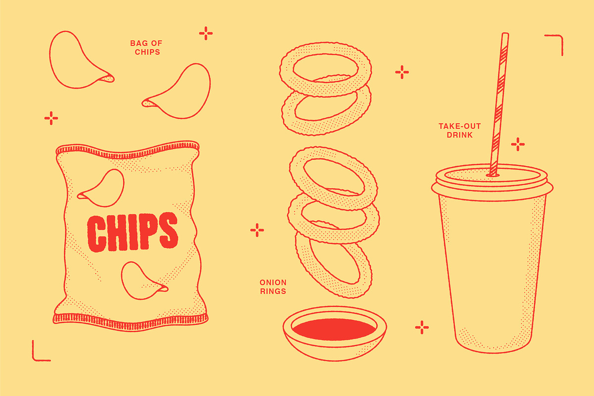 Fast Food Vector Illustration, a Food Illustration by GemPortella (Photo 10 of 14)