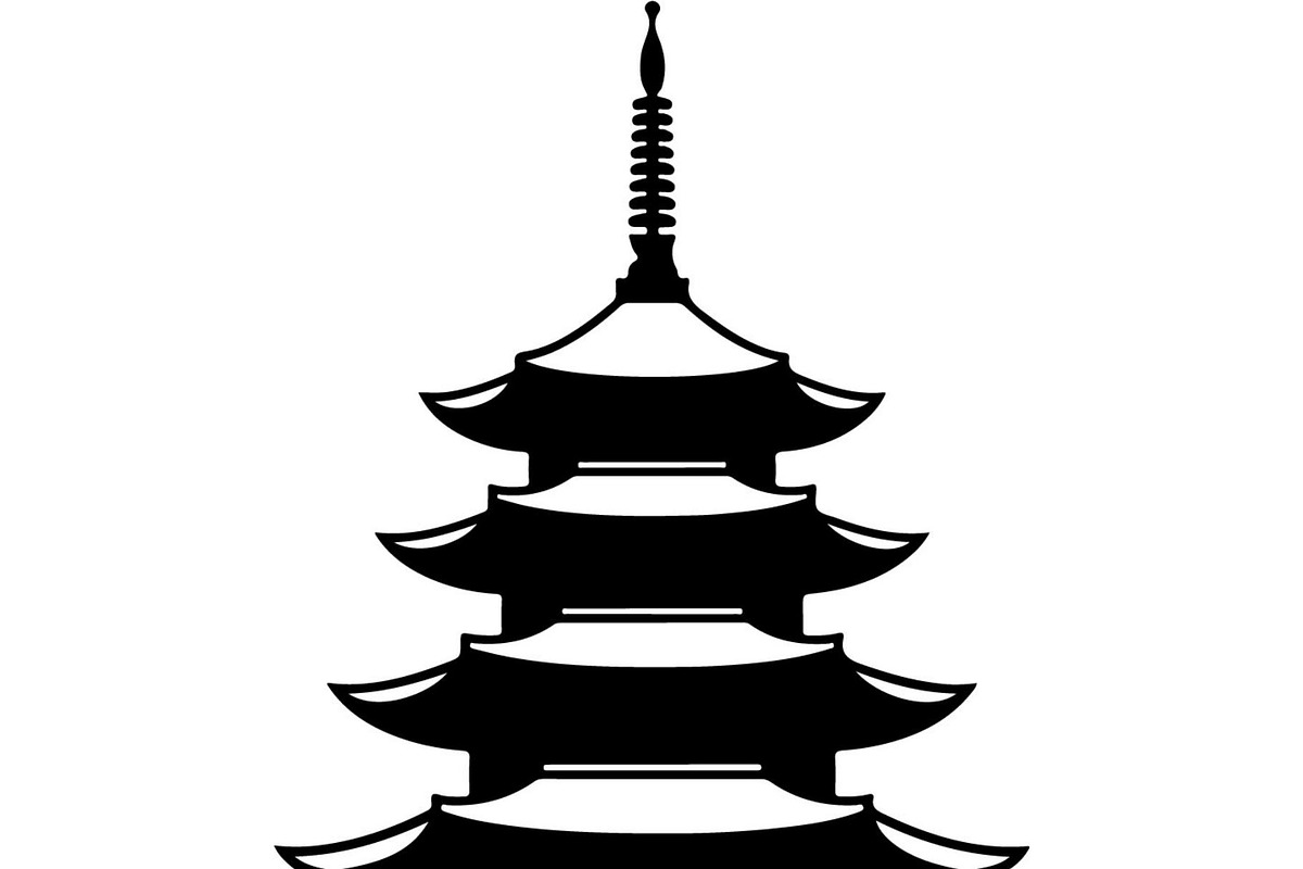 Pagoda Temple Silhouette, an Object Graphic by Designer_Momina (Photo 4 of 20)