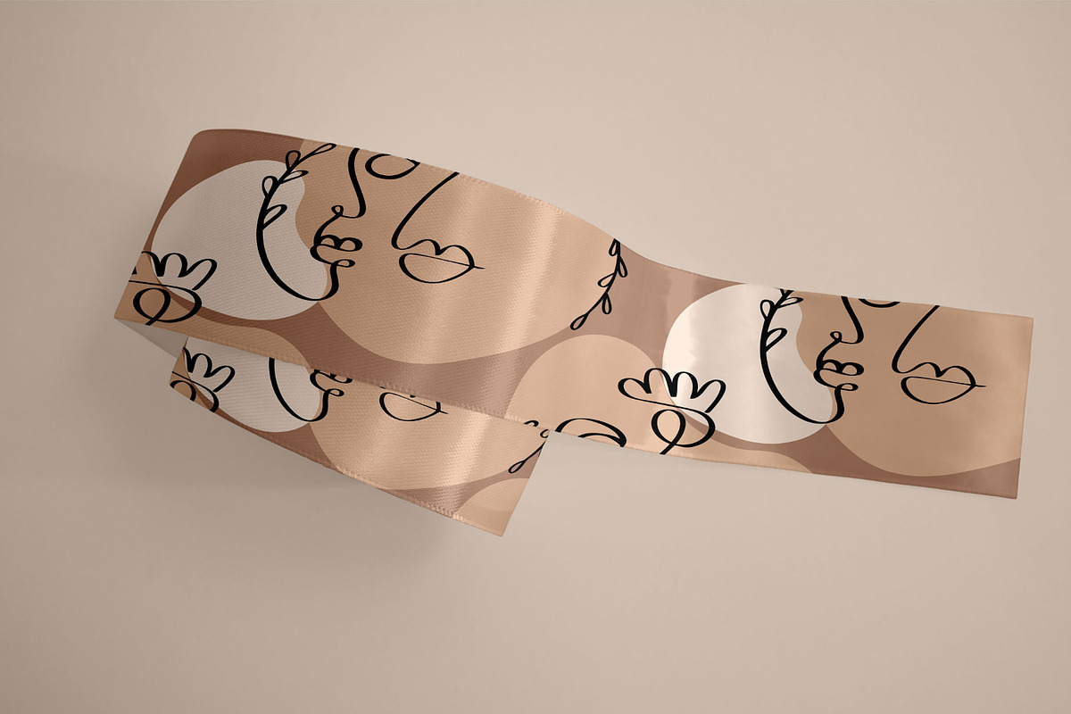 8 Mockups Textured Satin Ribbons, a Packaging Mockup by bazarova (Photo 4 of 12)