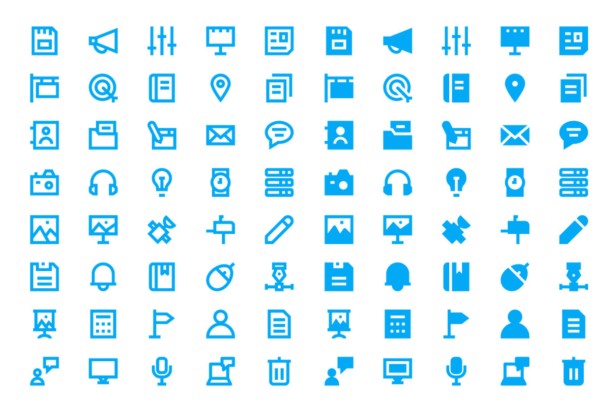 160 Advertising and Media Icons, a Solid Icon by Creative Stall (Photo 4 of 4)