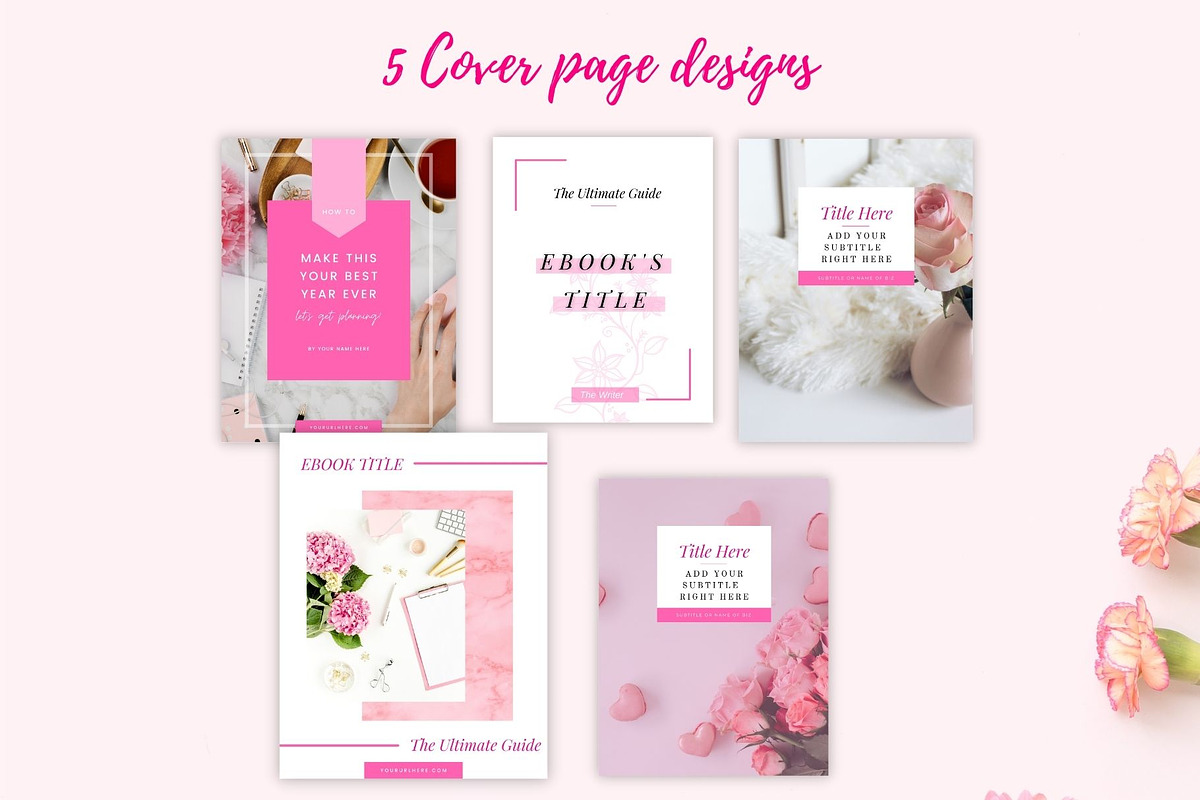 Ebook template canva pink templates, a Books & Magazine Mockup by Millennials Marketing (Photo 3 of 10)