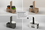 Drink Cup Carrier Packaging Mockup, a Cups & Container Mockup by INCDesign (Thumbnail 3 of 7)