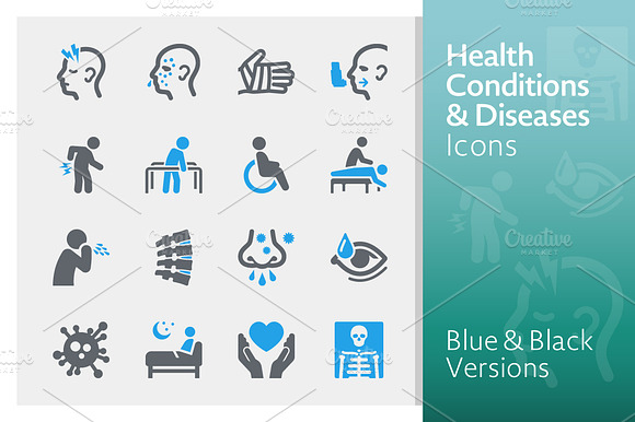 Health Conditions Diseases Icons