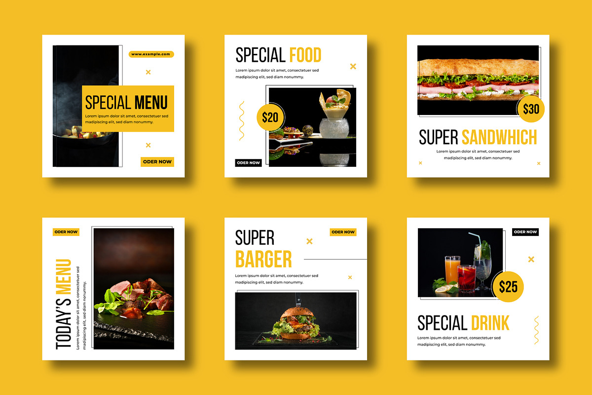 Food Promotions Social Media, a Social Media Template by MightyDesign (Photo 1 of 8)