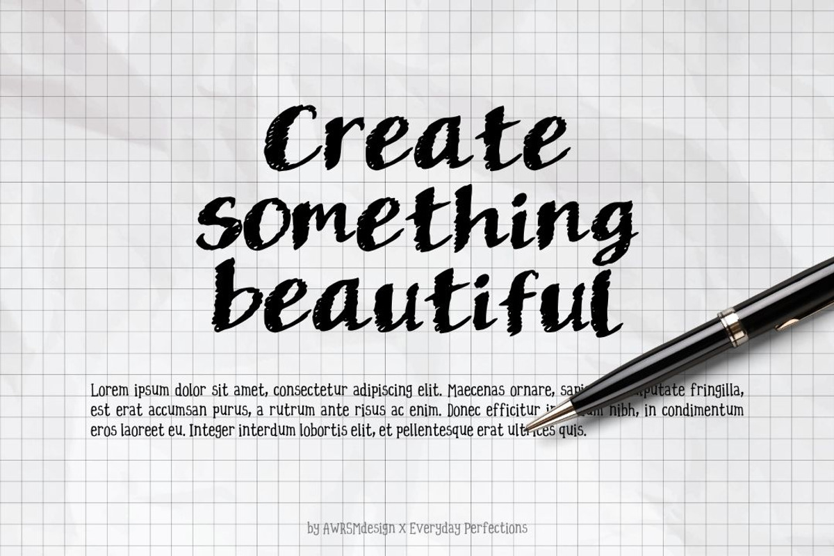 Silent Whisper | Doodle Display Font, a Handwritten Font by Everyday Perfection (Photo 5 of 5)