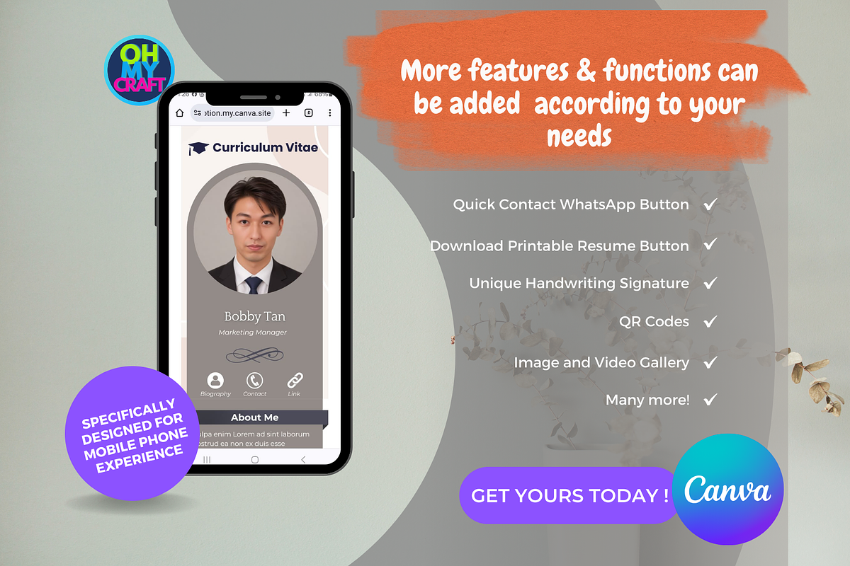 StarCV Pro-01|Canva Resume Template, a Landing Page Template by Omaikraf Studio (Photo 6 of 8)
