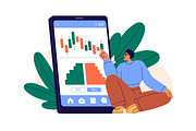 Investors with stock market charts, a Work Illustration by Good Studio (Thumbnail 3 of 5)