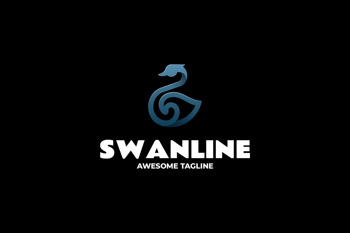 Swan Gradient Line Logo, a Branding & Logo Template by Artnivora.Std