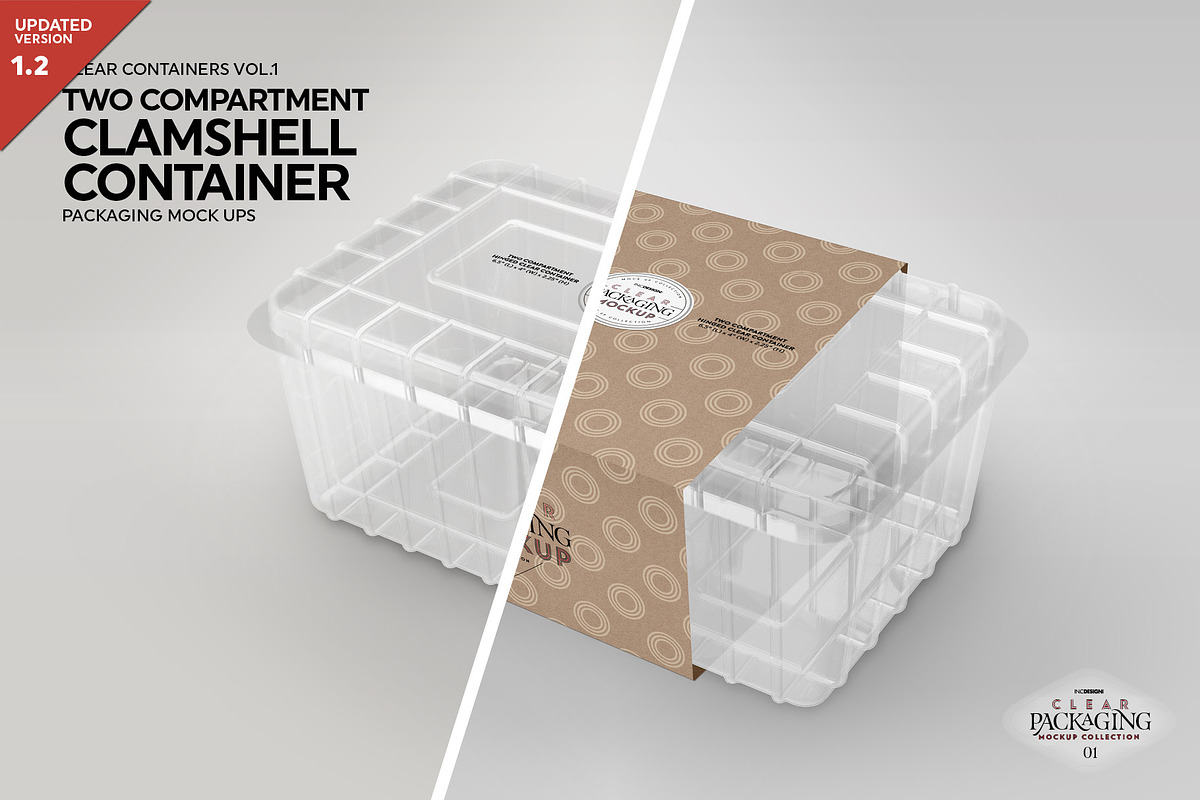 Two Side Container Packaging Mockup, a Cups & Container Mockup by INCDesign (Photo 1 of 7)