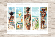 Beach Bookmarks | Summer Printable, a Seasonal Illustration by GlamArtZhanna (Thumbnail 2 of 3)