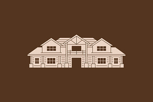 American Log Homes Illustration, an Illustration by Buqancreative