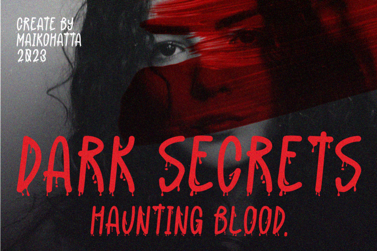 SorrowBloody - Modern Scary Typeface, a Handwritten Font by MaikoHatta (Photo 2 of 6)