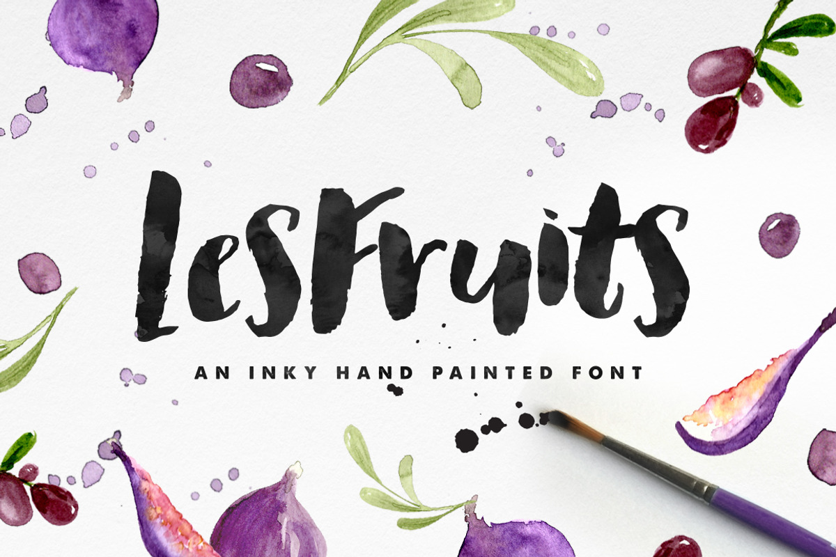Les Fruits Brush Font, a Script Font by Nicky Laatz (Photo 1 of 5)
