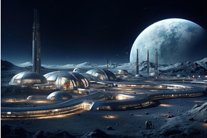 Barren Space Base Moon Ground