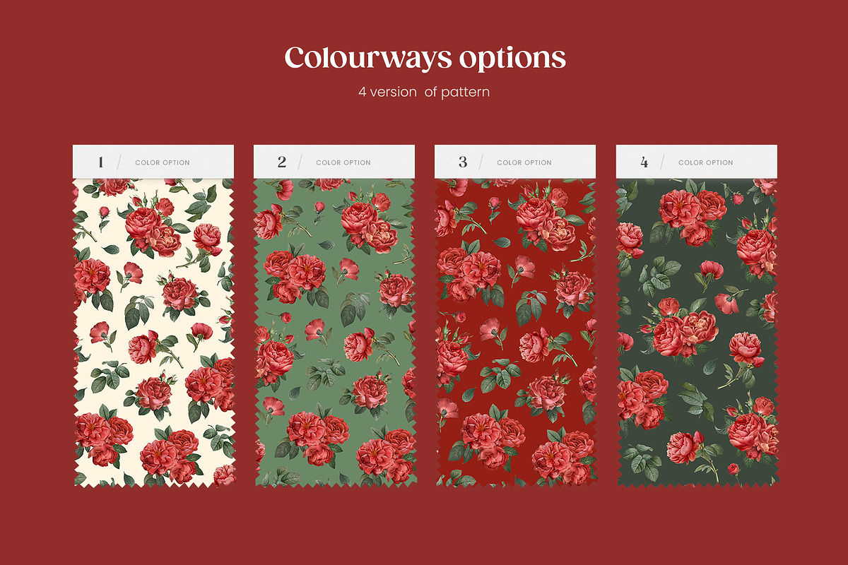 Classic Vintage Roses Pattern, a Pattern Graphic by Yello_illustration (Photo 4 of 16)