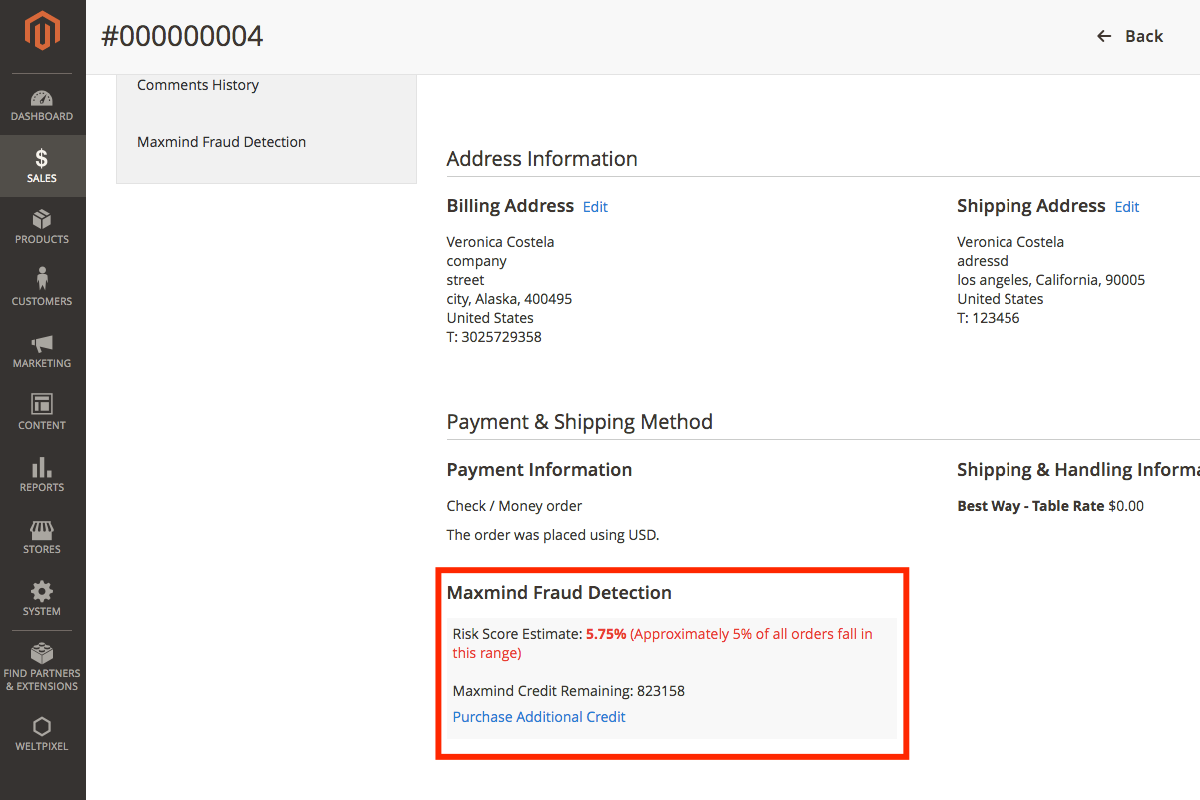 Maxmind Fraud Prevention Magento 2, a Websites & App Template by WeltPixel (Photo 4 of 5)